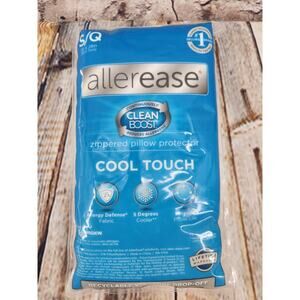 Allerease Zippered Pillow Protector Cool Touch 20 X 28 In Standard/Queen White